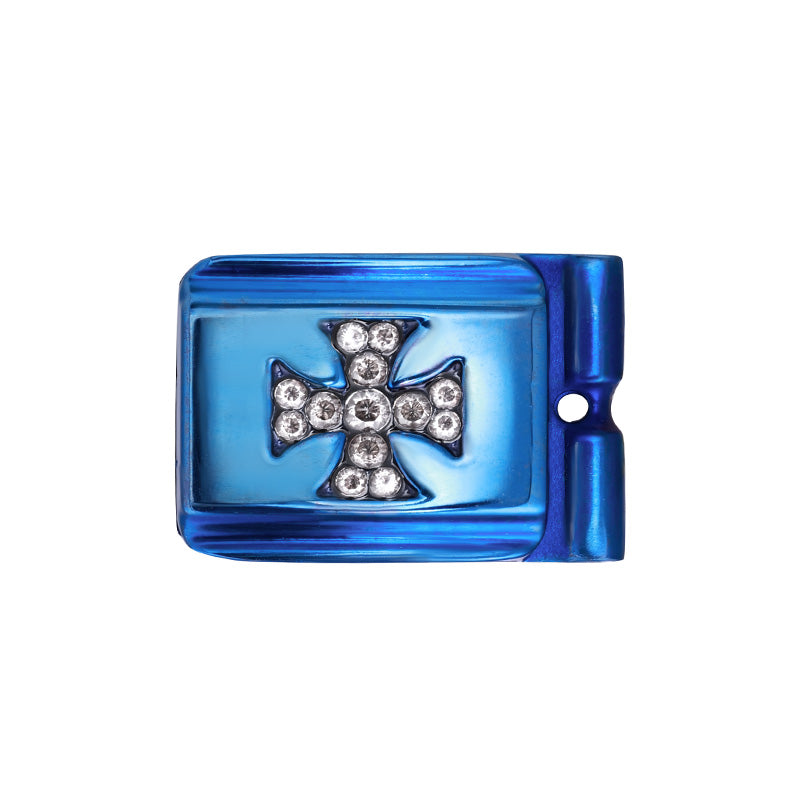 ACTJOYS® Polished Blue Link - Vintage Cross - Clear