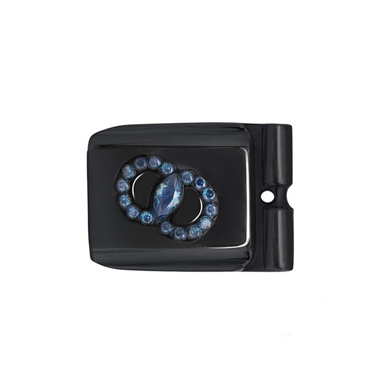 ACTJOYS® Polished Black Link - Interlocking Rings - Blue