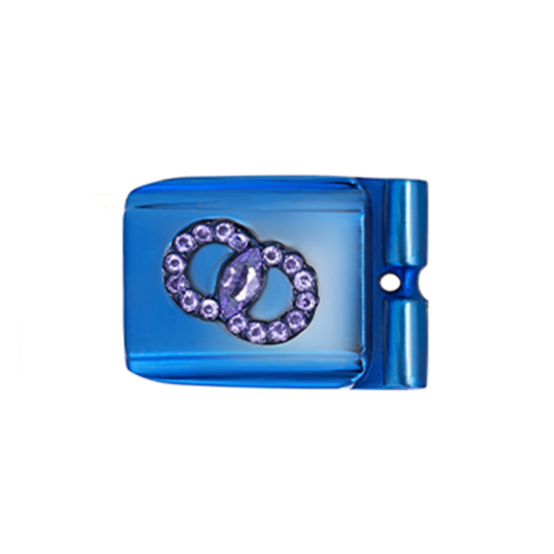 ACTJOYS® Polished Blue Link - Interlocking Rings - Purple
