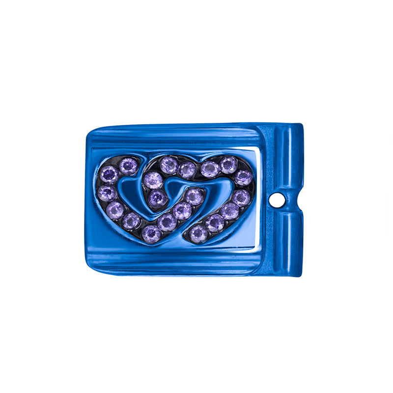 ACTJOYS® Polished Blue Link - Interlocking Hearts - Purple