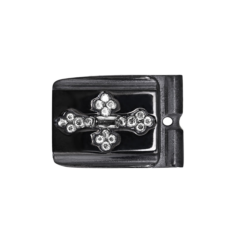 ACTJOYS® Polished Black Link - Vintage Cross - Clear