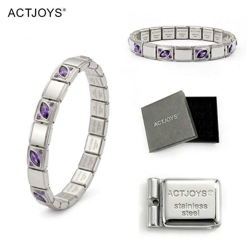 The Geometry Collection - Purple Marquise Gemstone