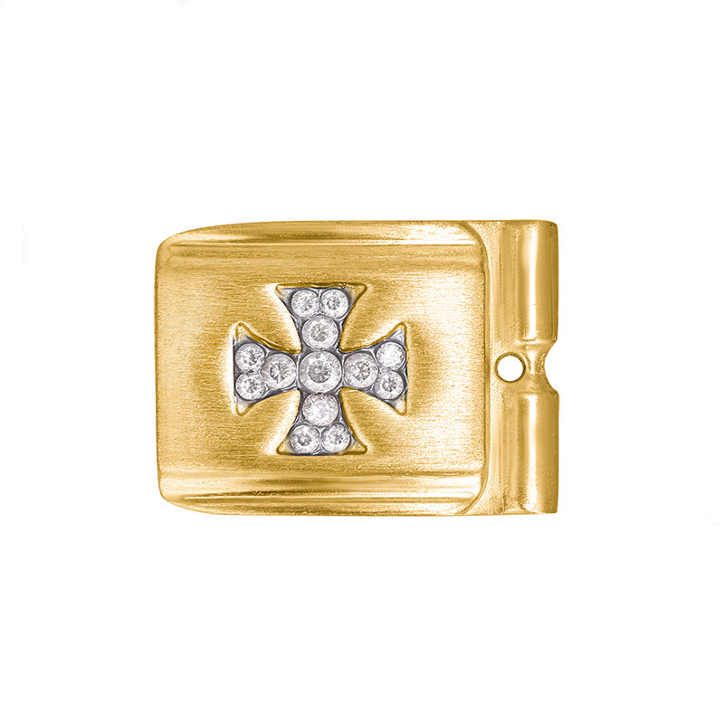 ACTJOYS® Brushed Gold Link - Vintage Cross - Clear