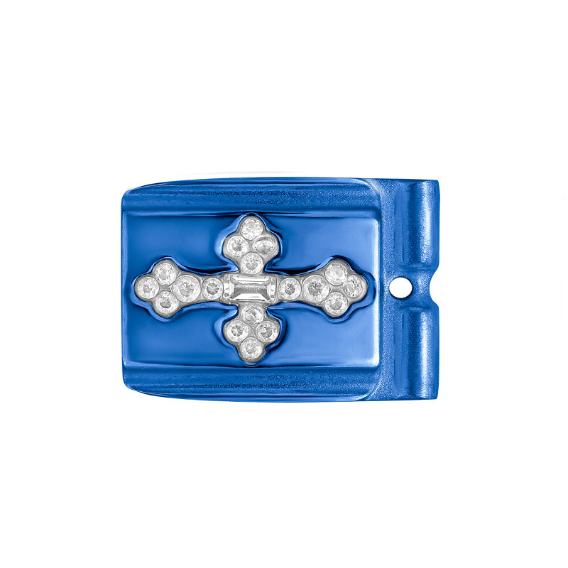 ACTJOYS® Polished Blue Link - Vintage Cross - Clear