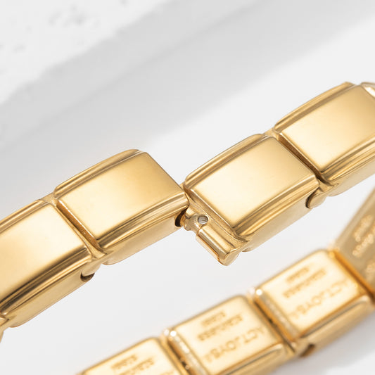 Actjoys® Charms Bracelet Stainless Steel Mirror Finish AC0000 GD 20pcs