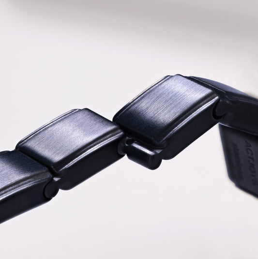 Actjoys® Charms Bracelet Stainless Steel Brushed Finish AC0000 BK 20pcs