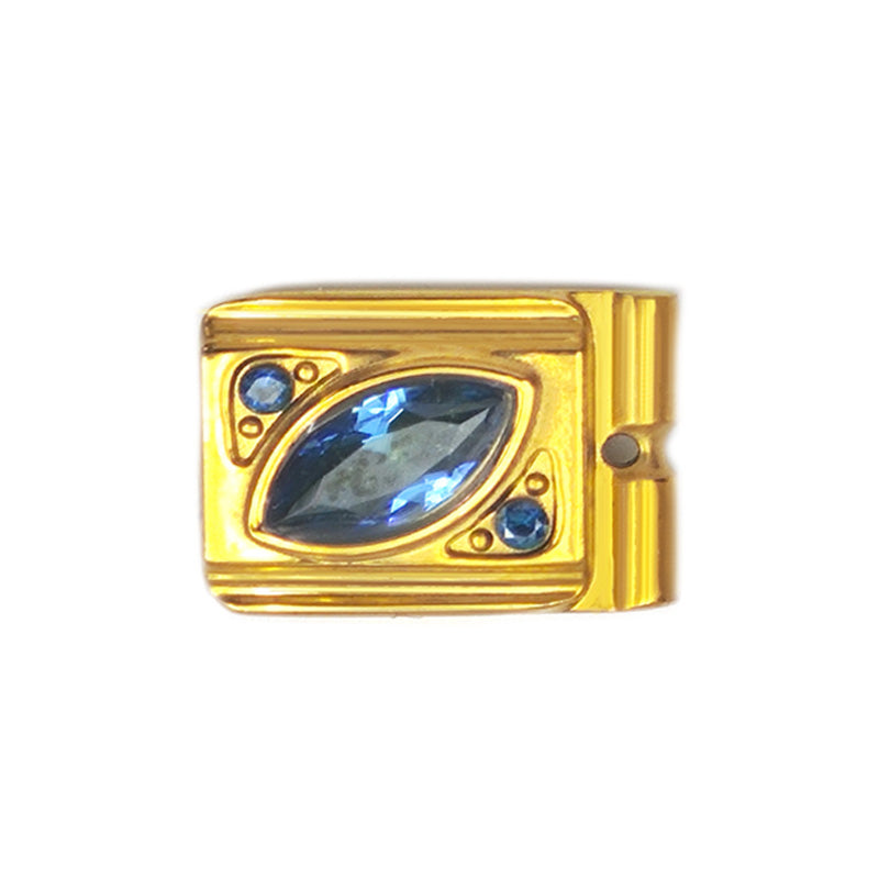 ACTJOYS® Polished Gold Link - Marquise Eye - Blue