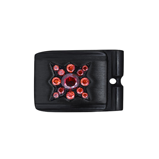ACTJOYS® Brushed Black Link - Sun - Red