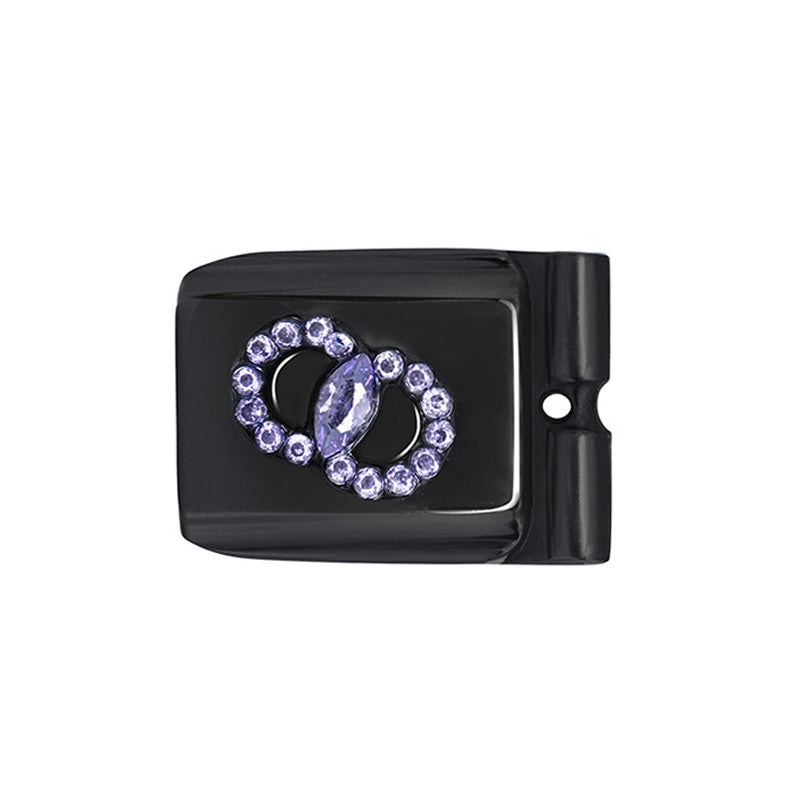 ACTJOYS® Polished Black Link - Interlocking Rings - Purple