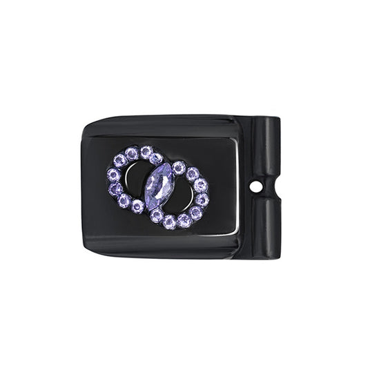 ACTJOYS® Polished Black Link - Interlocking Rings - Purple
