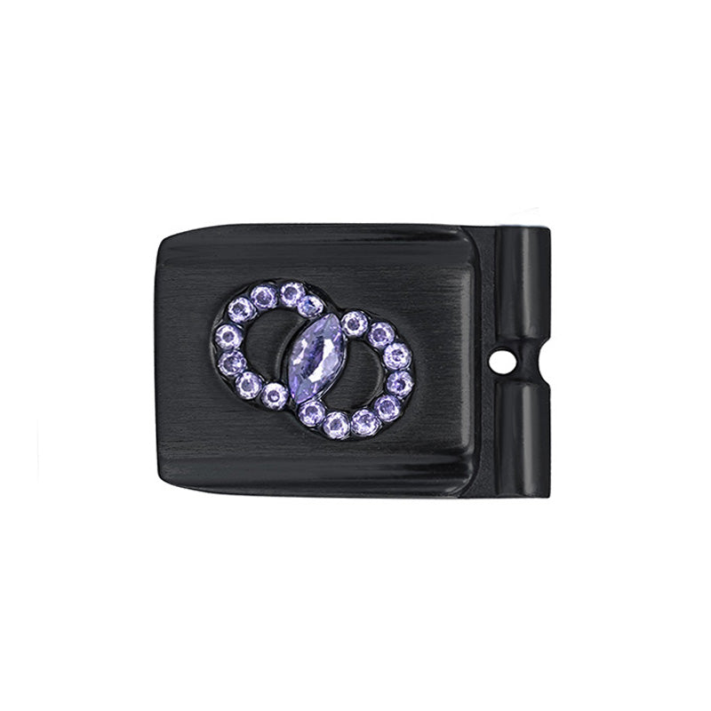 ACTJOYS® Brushed Black Link - Interlocking Rings - Purple