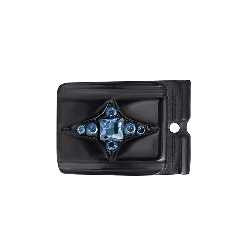 ACTJOYS® Polished Black Link - Star -Blue