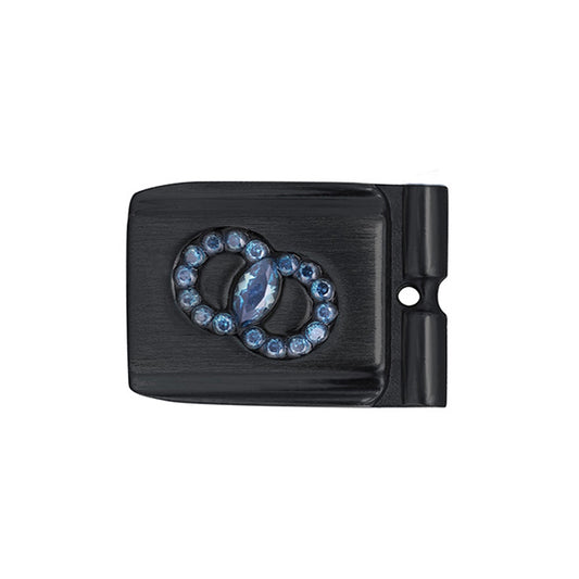 ACTJOYS® Brushed Black Link - Interlocking Rings - Blue