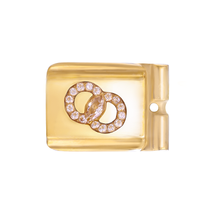 ACTJOYS® Polished Gold Link - Interlocking Rings - Clear