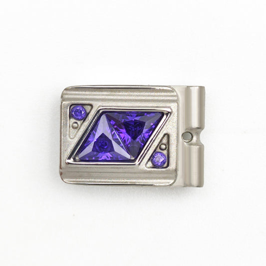 ACTJOYS® Brusher Silver Link - Triangular Rhombus -Purple