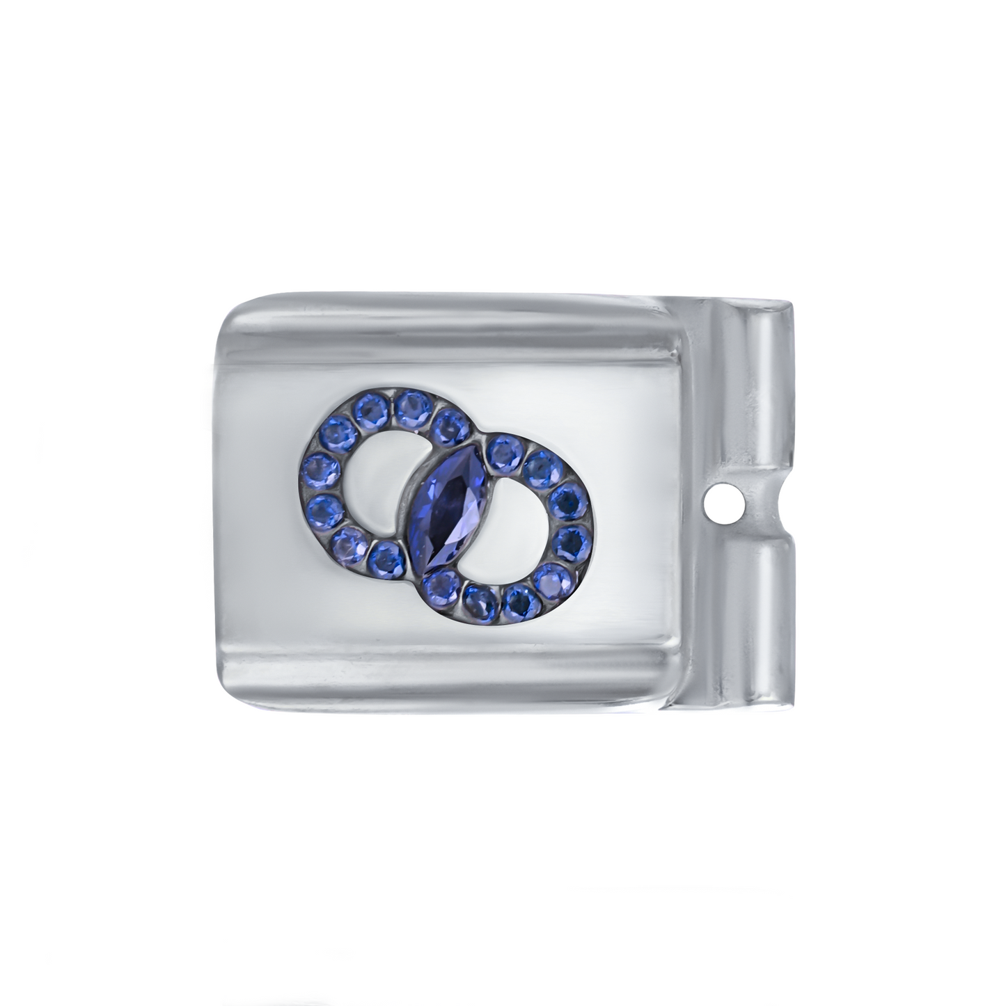 ACTJOYS® Polished Silver Link - Interlocking Rings - Blue