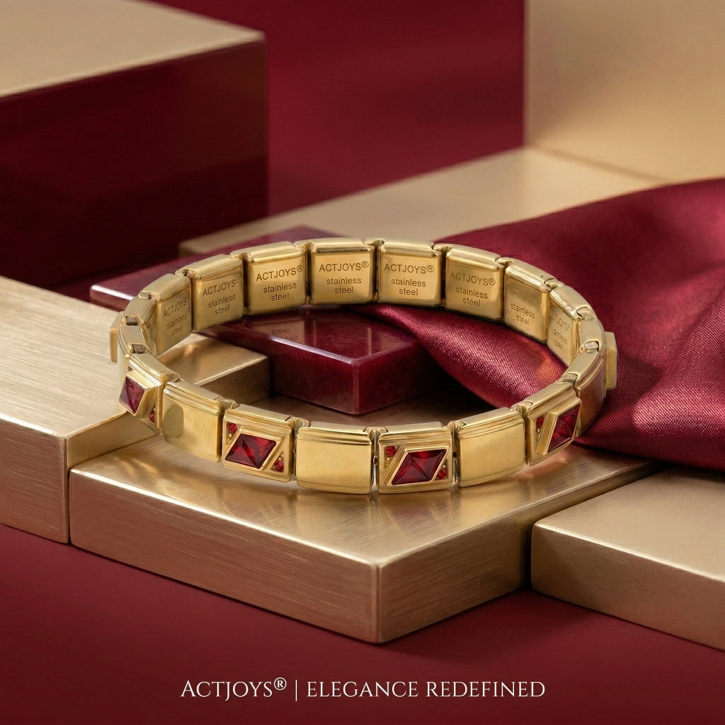The Geometry Collection - Red Triangular Rhombus