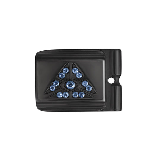 ACTJOYS® Polished Black Link - All-Seeing Eye - Blue