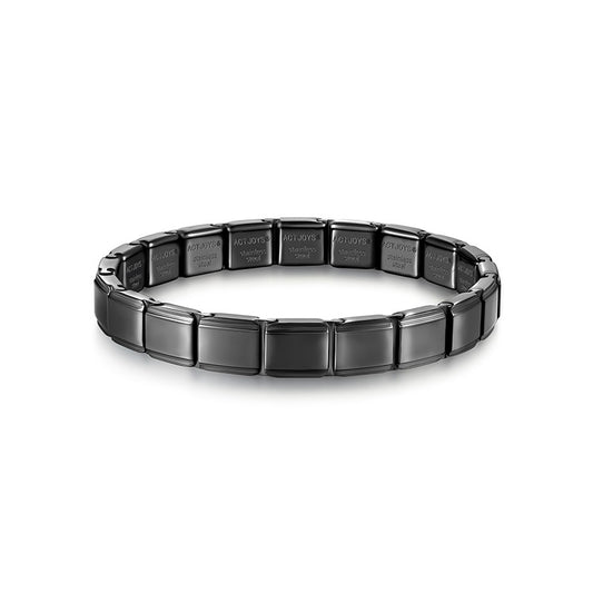 Actjoys® Charms Bracelet Stainless Steel Mirror Finish AC0000 BK 20pcs