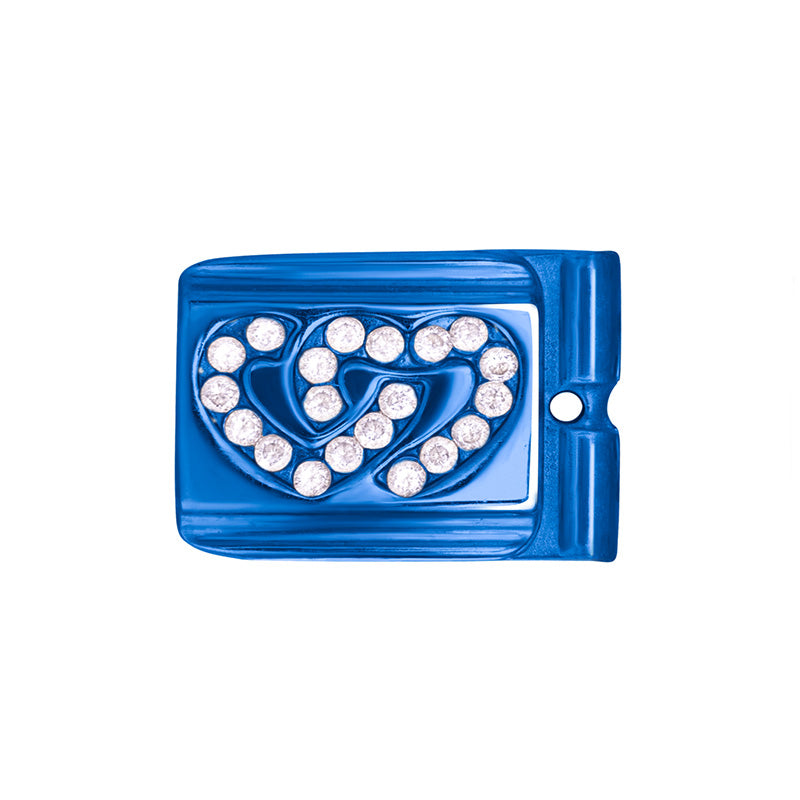 ACTJOYS® Polished Blue Link - Interlocking Hearts - Clear