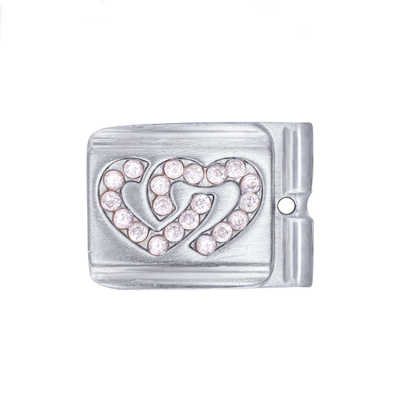 ACTJOYS® Brushed Silver Modular Link - Intertwined Hearts