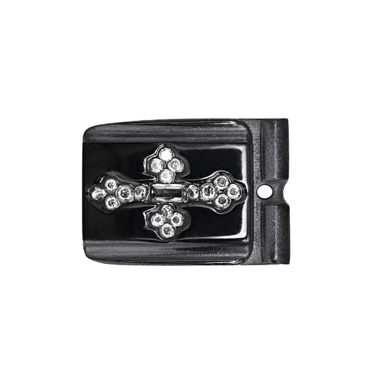 ACTJOYS® Polished Black Link - Vintage Cross - Clear