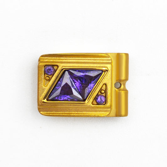 ACTJOYS® Brusher Gold Link - Triangular Rhombus -Purple