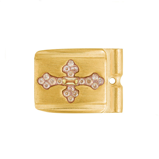 ACTJOYS® Brushed Gold Link - Vintage Cross - Clear