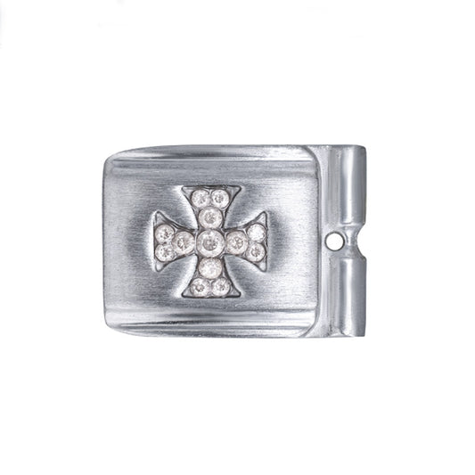 ACTJOYS® Brushed Silver Modular Link - Shining Cross