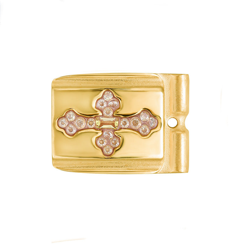 ACTJOYS® Polished Gold Link - Vintage Cross - Clear