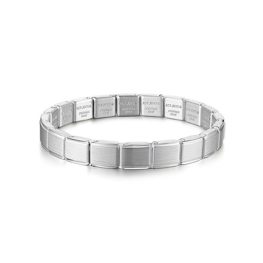 Actjoys® Charms Bracelet Stainless Steel Brushed Finish AC0000 SL 20pcs