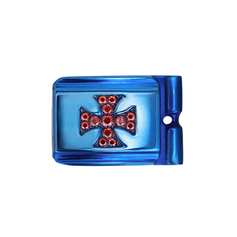 ACTJOYS® Polished Blue Link - Vintage Cross - Red