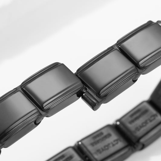 Actjoys® Charms Bracelet Stainless Steel Mirror Finish AC0000 BK 20pcs