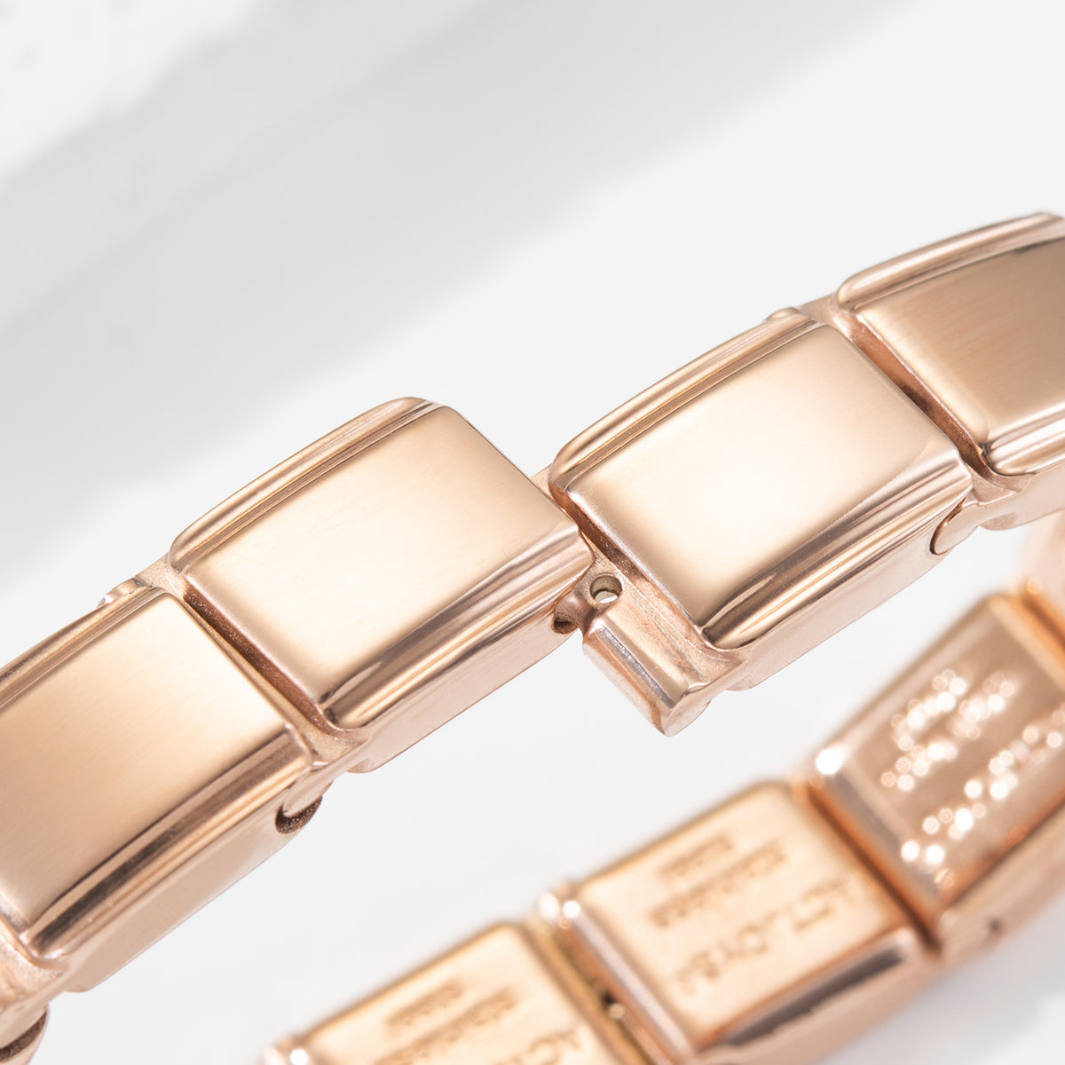 Actjoys® Charms Bracelet Stainless Steel Mirror Finish AC0000 RG 20pcs