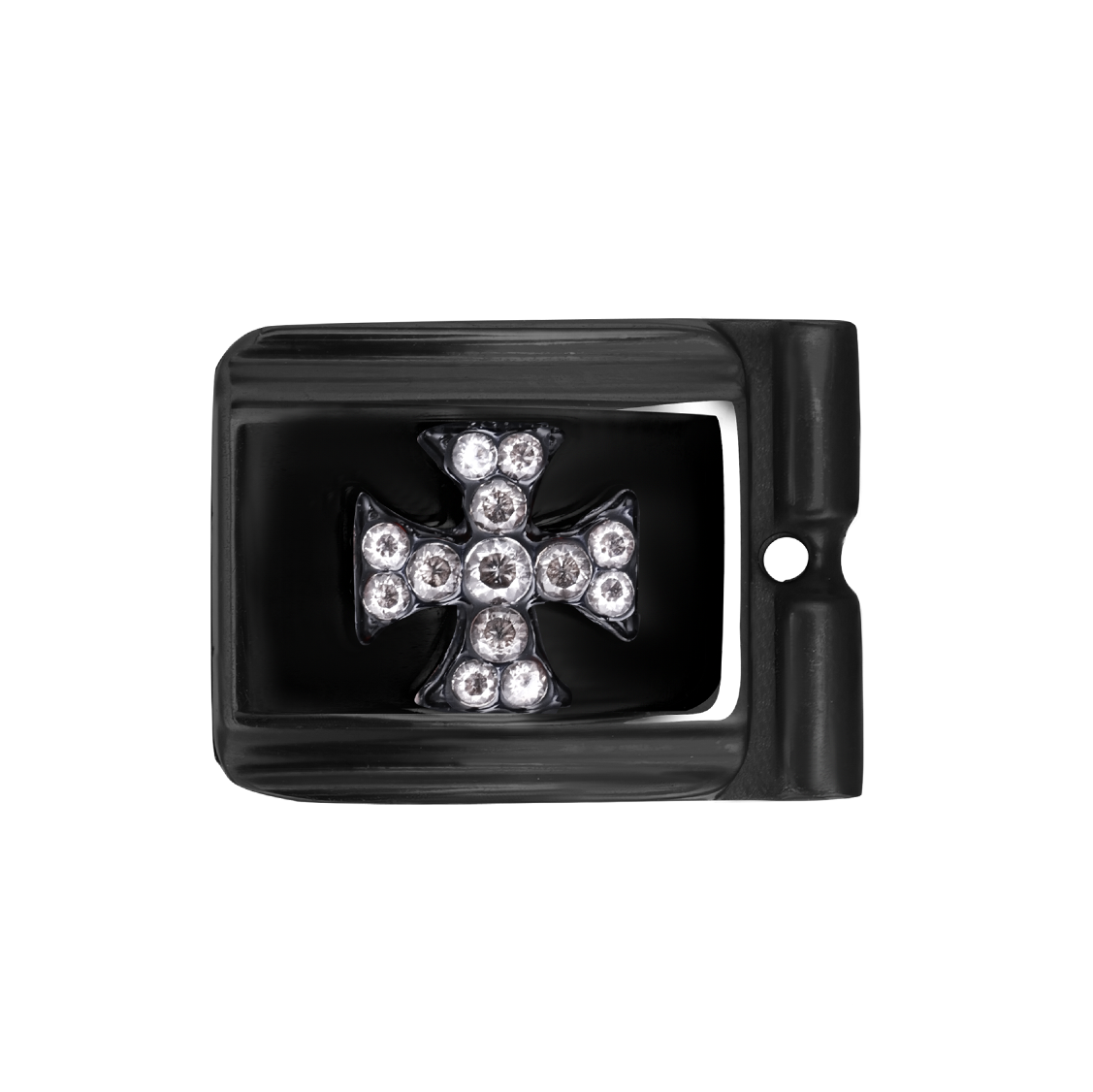 ACTJOYS® Polished Black Link - Vintage Cross - Clear